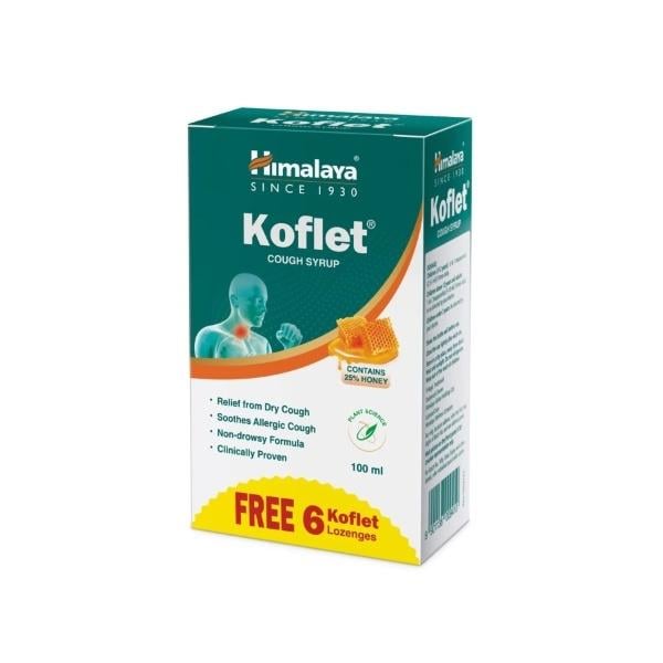 Himalaya Koflet Cough Syrup (Free 6 Koflet Lozenges) 100 ml - Cough & Cold (Ayush)