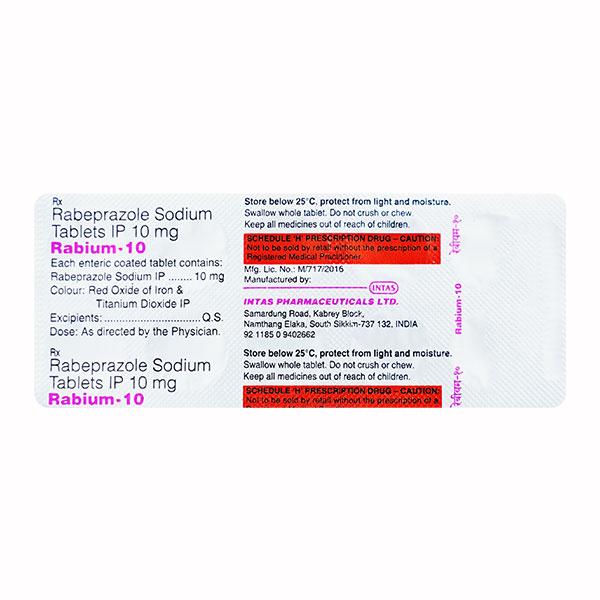 Netmeds | Rabium 10mg Tablet 10'S