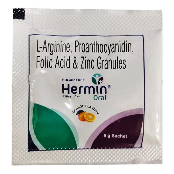 HERMIN ORAL SUGAR FREE ORANGE FLAVOUR Sachet 5gm - Supplements-Vam
