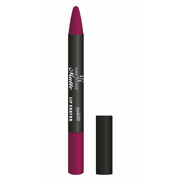 Half N Half Matte Lip Crayon, 24H Super Stay, 12 Midnight Purple 3.5 gm - Lip Crayons