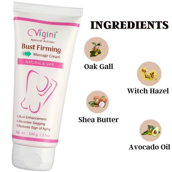 Vigini Bust Firming Massage Cream 100ml + Whitenin g & Lightening Intimate Hygiene Gel Wash 100 g - Intimate Care