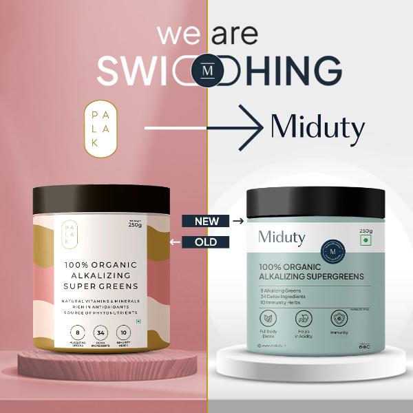 Miduty Organic Super Greens Powder 250 g - Weight Loss