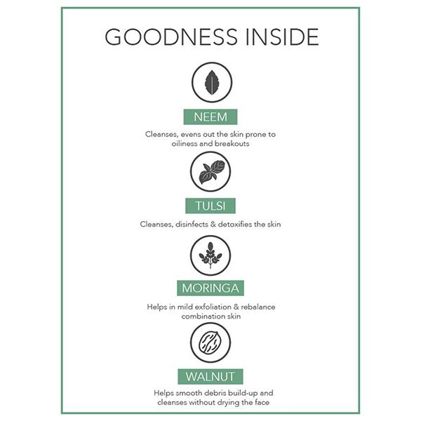 Fabessentials Neem Tulsi Moringa Face Wash & Scrub 100 ml - Face Scrubs