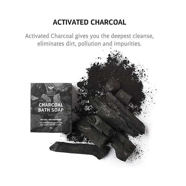 Bombay Shaving Company Charcoal Bath Soap 125g each 6's - Soaps