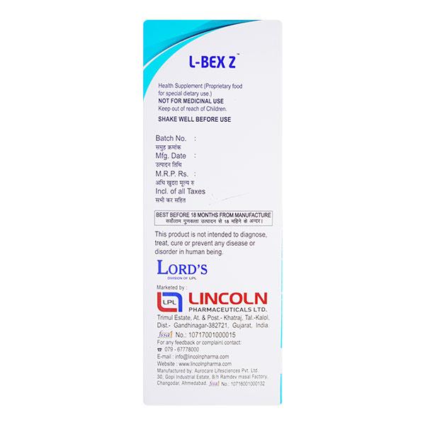L Bex Z Mix Fruit Flavour Syrup 200ml - Supplements-Vam