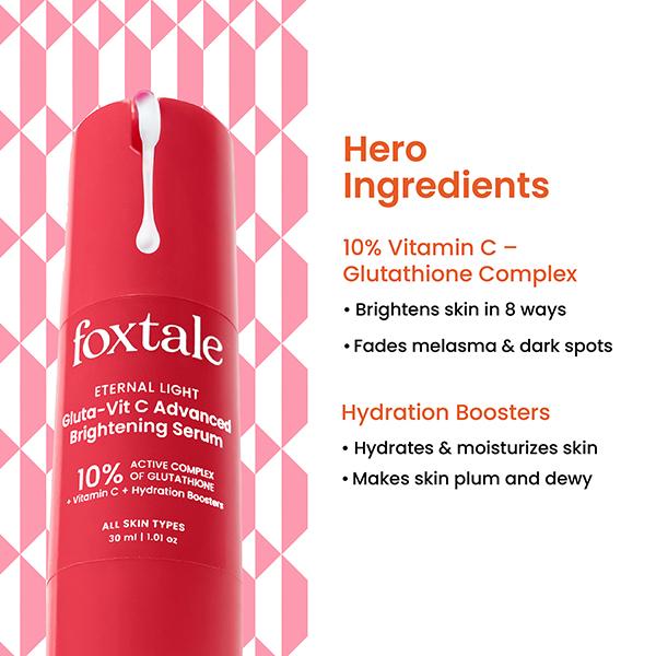 Foxtale Eternal Light - Brightening Serum With 10% Vitamin C & Glutathione 30 ml - Face Serum