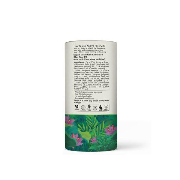 Kapiva Skin Rituals Kumkumadi Glow Face Oil - Green Tea & Jojoba Seed Oil 30 ml - Face Oils