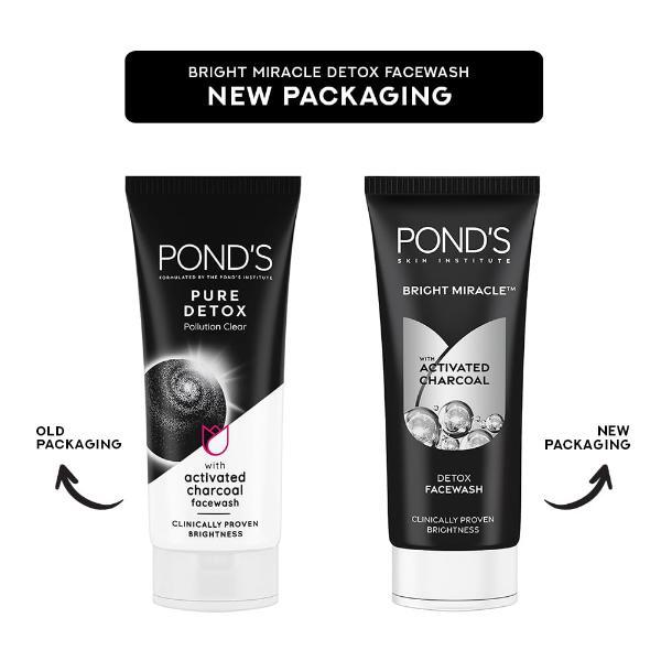 Pond's Bright Miracle Detox Face Wash with Activated Charcoal 200 ml - Face Washes