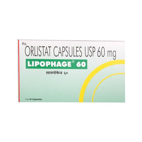 Lipophage 60mg Capsule 10'S - Obesity