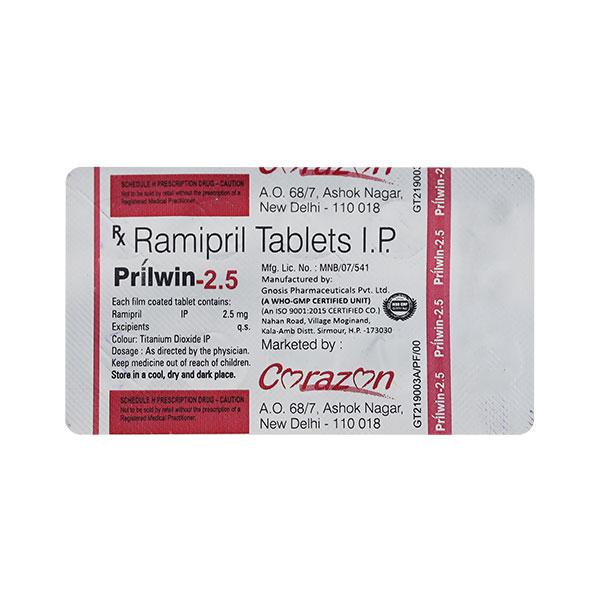 PRILWIN 2.5 Tablet 10's - Hypertension-ACE