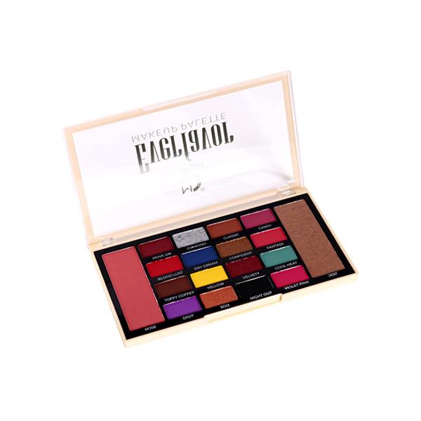Matt Look 18 Shades Everfavor Makeup Palette Eyeshadow Highlighter Blush - 02 18.5 gm - Face Palettes