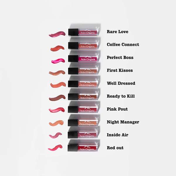 Aravi Organic Long Lasting Ultra Smooth Matte Liquid Lipstick - Look That Matter 15 ml - Liquid Lipsticks