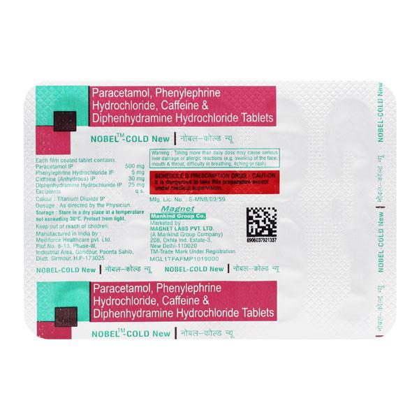 NOBEL COLD NEW Tablet 10's - Cough And Cold-Cou