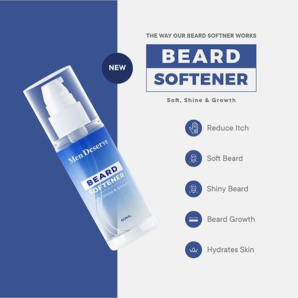 Men Deserve Beard Softener Soft, Shine & Growth 60ml - Beard Serum