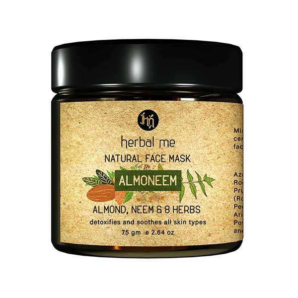 HM Herbal Me Almoneem Natural face Mask Detoxifies and soothes 75gm - Masks & Peels