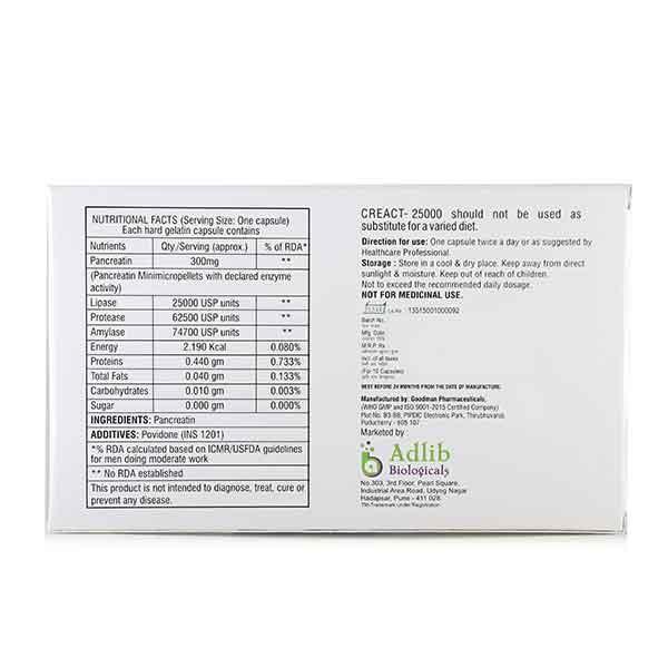 CREACT 25000 Capsule 10's - Digestion-Dig