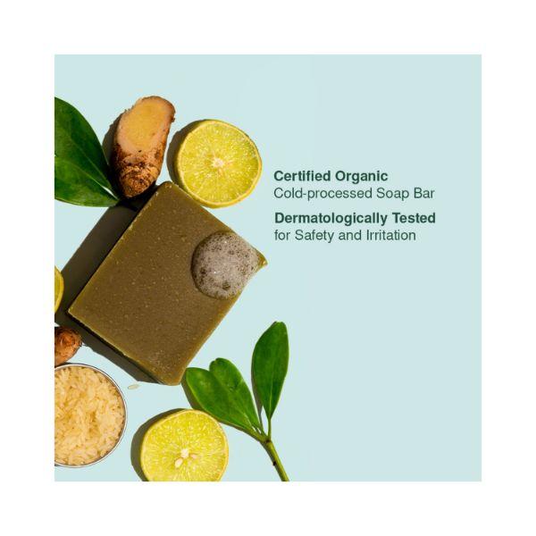 Juicy Chemistry Lime, Ginger & Rice Soap for Tan Removal & Skin Brightening 100m - Soaps