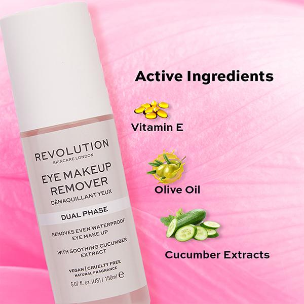 Revolution Skincare Dual phase Eye Makeup Remover 150  ml - Make Up Removers