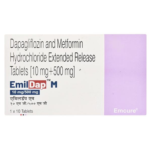 EMILDAP M 10/500 Tablet 10's - Diabetes-Ant