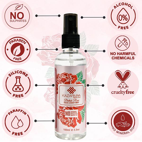Kazarmaa British Rose Face & Body Mist 150 ml - Face Mists