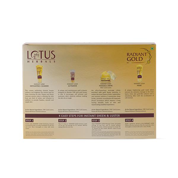 Lotus Herbals Radiant Gold Cellular Glow 5 In 1 Facial Kit 1's - Facial Kits