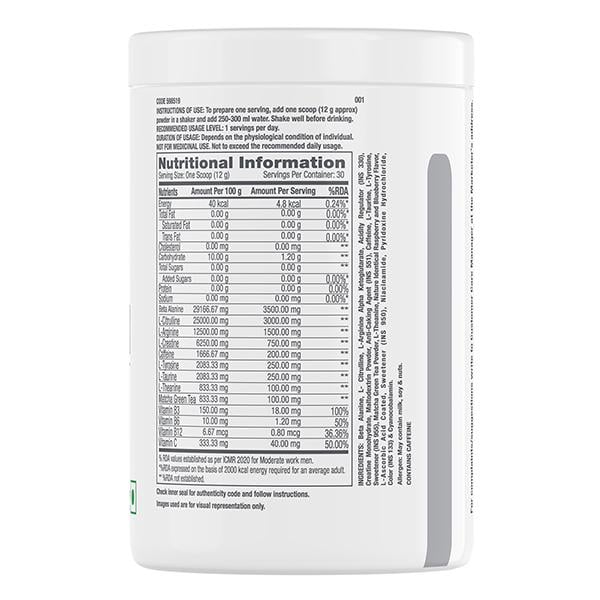 GNC Pre Performance Pre Workout Powder - Blue Raspberry 360 gm - Workout Essentials