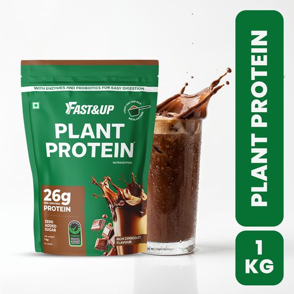 Netmeds | Fast&Up Plant Protein Powder - Rich Chocolate Flavour 1 Kg