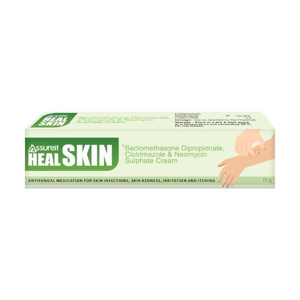 Netmeds | Assureit Heal Skin Cream Beclomethasone Dipropionate, Clotrimazole & Neomycin Sulphate Cream 15 g