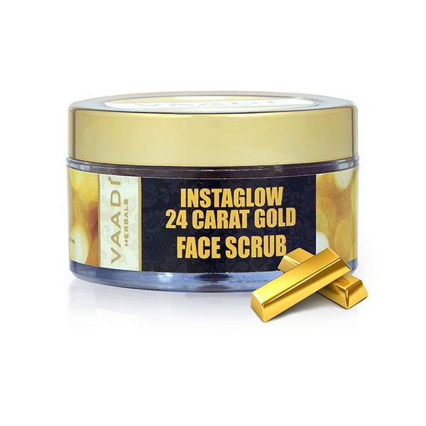Netmeds | Vaadi Herbals 24 Carat Gold Scrub - Sandalwood & Turmeric 50 gm