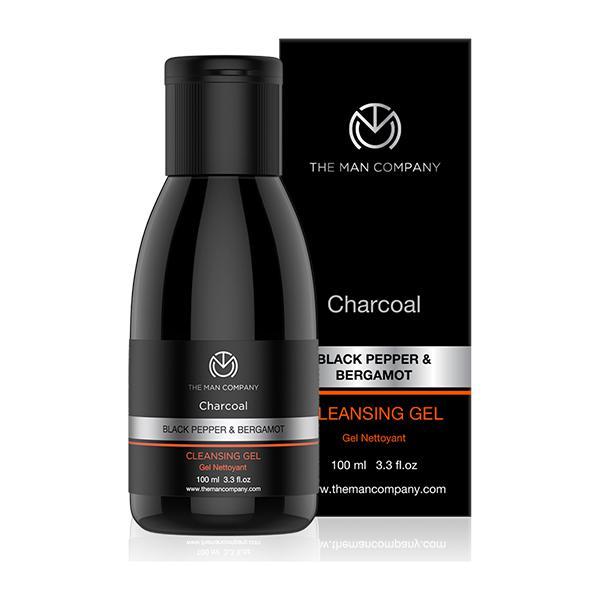 Netmeds | The Man Company Charcoal Cleansing Gel - Black Pepper & Bergamot 100 ml