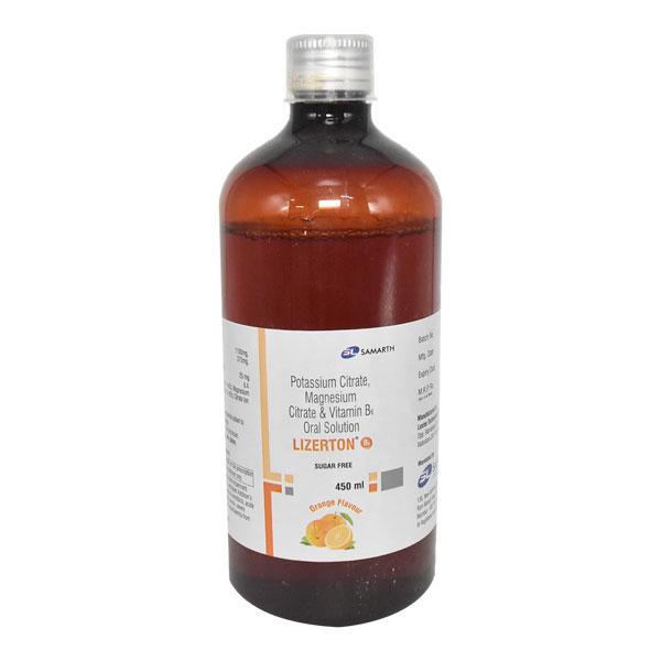 LIZERTON B6 SUGAR FREE ORANGE FLAVOUR Oral Solution 450ml - Kidney Disease/Stones-Oth