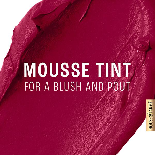 Lakme Double Duty Lip & Cheek Mousse Matte Lipstick & Soft Blush, Rosy Plum,9gm - Lipsticks