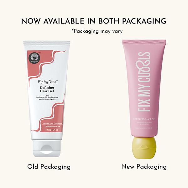 Fix My Curls, Curl Defining Hair Gel Enriched with Sunflower Oil and Keratin for Curly, Wavy, and Weak Hair 100 gm - Hair Sets & Kits