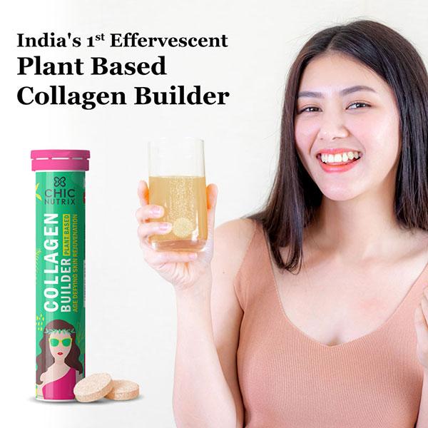 Chicnutrix Collagen Builder Plant Based Effervescent Tablet 20's - Hair & Skin