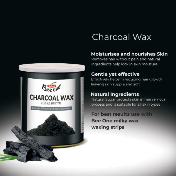 Bee One Charcoal Milky Wax 800 gm - Shaving & Hair Removal