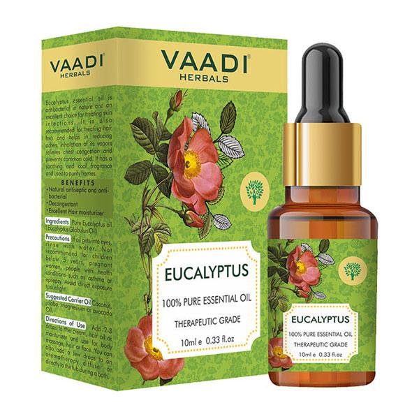 Eucalyptus Essential Oil - Prevents Hairfall, Acne, Soothing & Cool Fragrance - 100% Pure Therapeutic Grade 10 ml - Essential Oils