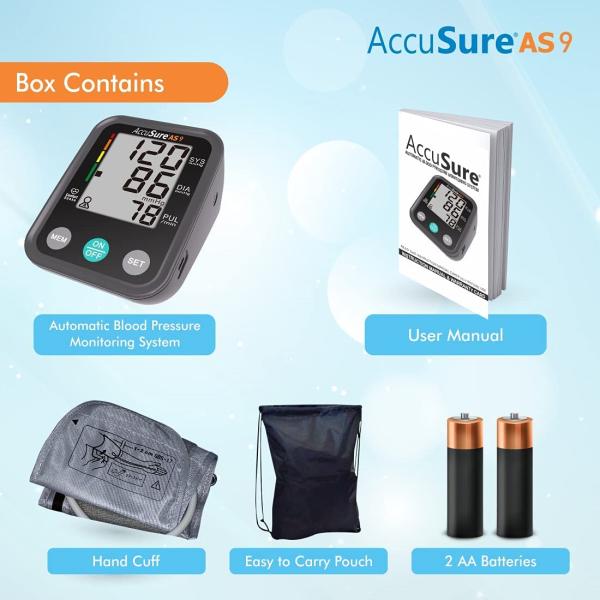 AccuSure Automatic Digital Blood Pressure Monitor (AS09) 1's - Blood Pressure Monitors