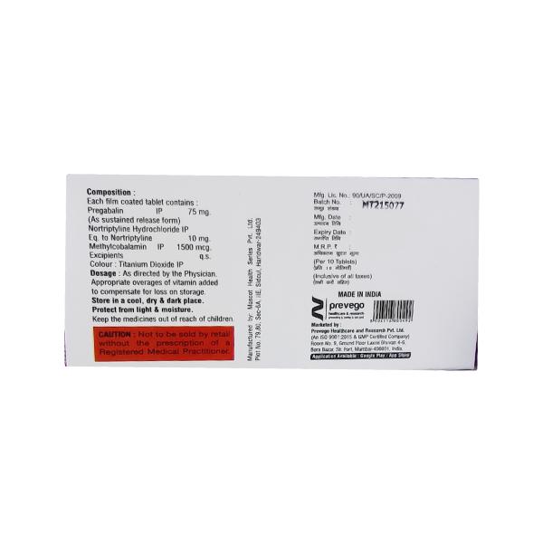 PREGATRON TRIO Tablet 10's - Neuropathic Pain-Dru