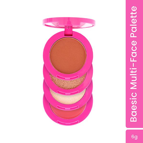 Swiss Beauty CRAZE Baesic Multi-Face Palette-Delulu 6 g - Face Palettes