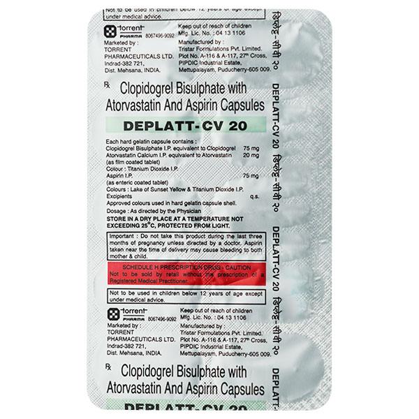 Netmeds | Deplatt CV 20mg Capsule 10'S