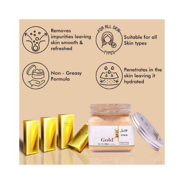 Jeva Gold Scrub for Healthy Glowing and Radiant Skin 380 ml - Scrubs & Exfoliants