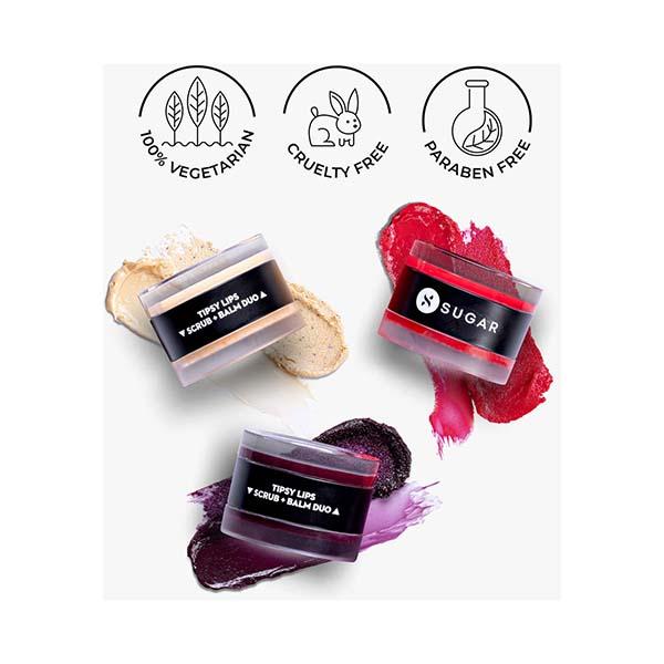 Sugar Cosmetics Lips Scrub + Balm Duo - 02 Cosmopolitan (Fresh And Fruity) 10 gm - Lip Balms