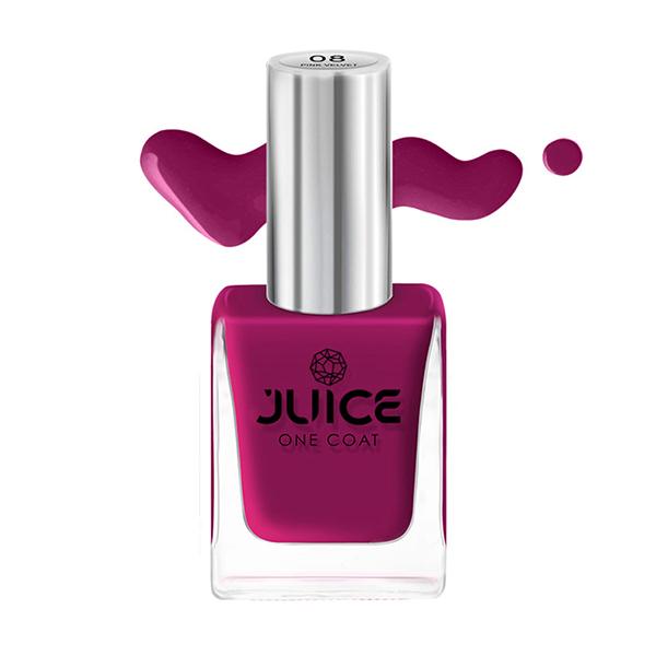 JUICE One Coat Long Lasting Quick Dry Chip Resistent Nail Polish PINK VELVET 8 11 ml - Nail Polish