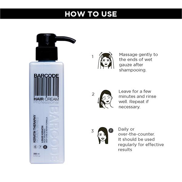 Barcode Professional Hair Cream Keratin Therapy (BCHC006) 200 ml - Hair Creams