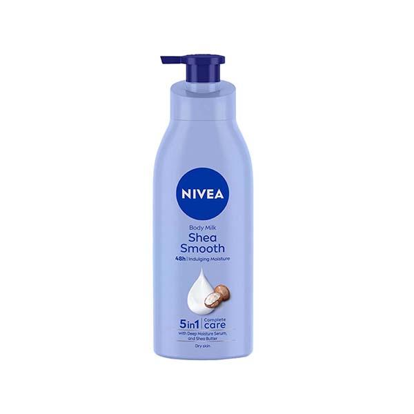 Netmeds | Nivea New 5 In 1 Body Milk Shea Smooth with Deep Moisture Serum & Shea Butter, Dry Skin 400ml