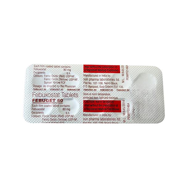 Febuget 80mg Tablet 10'S - Gout