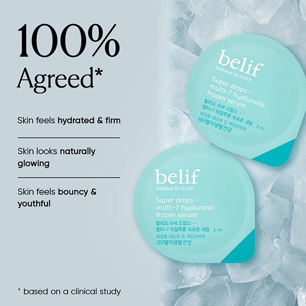 Belif Frozen Vegan Serum-Moisturising Korean Skincare, Tightens Pores Hyaluronic Acid & Peptides 18 ml - Essences