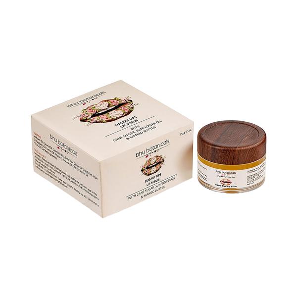 Netmeds | bhu botanicals Sugary LipsLip Scrub with Cane Sugar Sunflower Oil and Mango Butter 100 ml