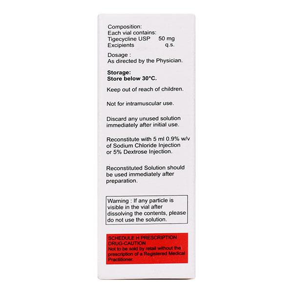 TIGECROSS 50mg Injection 1's - Bacterial Infections-Tet
