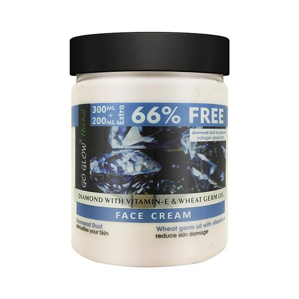 Netmeds | Berina Go Glow By Berina Diamond with Vitamin E & Wheat Germ Oil Face Cream 500 ml